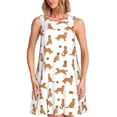 thumbnail image 1 of Balery Labrador Retriever Dog Vestidos de verano para mujer con estampado: vestido holgado sin mangas, vestido playero informal y cómodo para días calurosos., 1 of 7