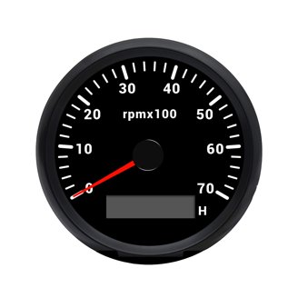 Geloo Jauge Tachymètre Étanche 85mm 6000 Tr/min - Pour Voiture, Camion, Bateau Et Marin
