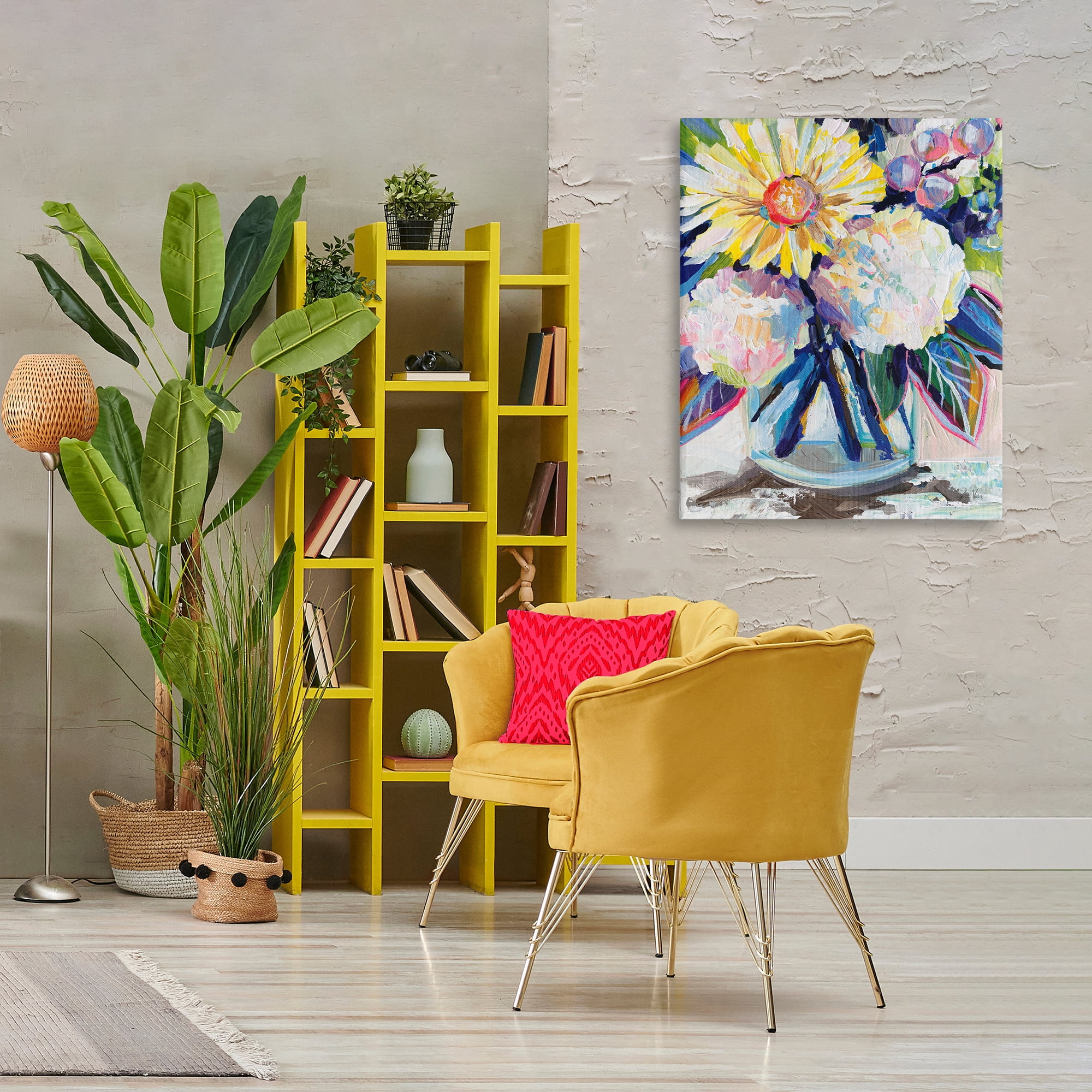 Stupell Industries Yearning Mixed Bouquet Plants & Flowers Painting Wrapped Canvas Art Print Wall Art, 30 x 40
