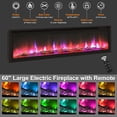 thumbnail image 5 of Blotout 95" Fireplace TV Stand for TVs up to 100" with 60" Electric Fireplace, Large Farmhous Media Entertainment Center w/LED Lights/Power Outlets & Barn Doors Storage Cabinet for Living Room,Brown, 5 of 9