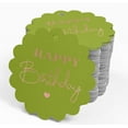 thumbnail image 4 of Inkdotpot Real Rose Gold Foil Happy Birthday Tags Favor Hang Paper Tags 100 Piece, 4 of 6