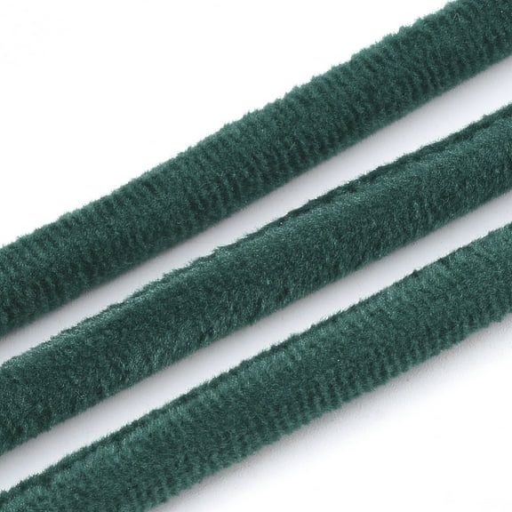 1Bundle Velvet Cord Green 6mm 54.68 yards(50m)/bundle