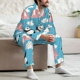 thumbnail image 7 of Naloa Panda Flying in the Sky Men’s Pajamas Set - Long Sleeve Button Down Sleep Shirt and Pajama Bottoms Sleepwear Set-XX-Large, 7 of 7