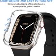 thumbnail image 5 of [2 Pack] Compatible for Apple Watch 45mm Case Bumper Cover No Screen Protector, iWatch Case Sport Clear Hard PC Shockproof Protective Cover Frame for iWatch Series 8 & 7 (Black/Clear,45MM), 5 of 5