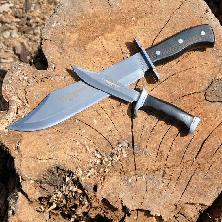 Two Piece Fixed Blade Bowie Knives Set, Small and Large Combo