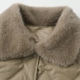 thumbnail image 5 of Women's Winter Thin Warm Jacket Coat Outerwear, Thermal Lightweight Casual Long Sleeve, Windproof Puffer Jacket for Cold Weather, Holiday Gift | CSEONE,Khaki XL, 5 of 9