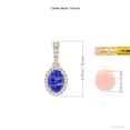 thumbnail image 3 of ANGARA Natural Vintage Style Oval Tanzanite Halo Pendant in 14K Rose Gold for Women (Size-7x5mm) | December Birthstone, Birthday, Anniversary, Jewelry Gift for Women | Natural Tanzanite Necklace, 3 of 7