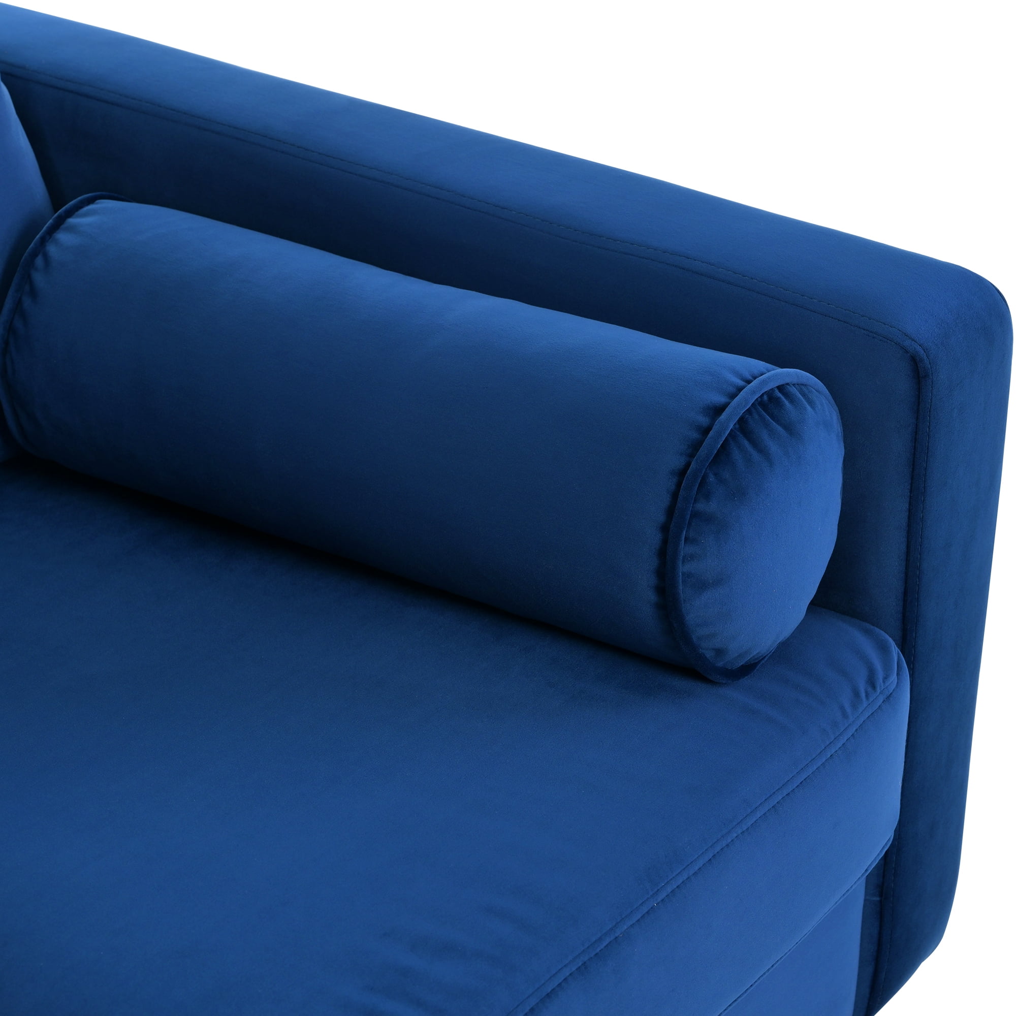 Kadyn 77" Sofa Couch, 3 Seat Comfy Couches for Living Room, Upholstered Polyester Sofa with Iron Wood Structure, Blue