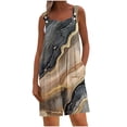 thumbnail image 2 of Mifsaly Shorts Overalls for Women Adjustable Straps Abstract Print Linen Shorts Jumpsuits Lightweight Loose Fit Casual Summer Beach One Piece Outfits with Pockets Khaki,XXL, 2 of 5