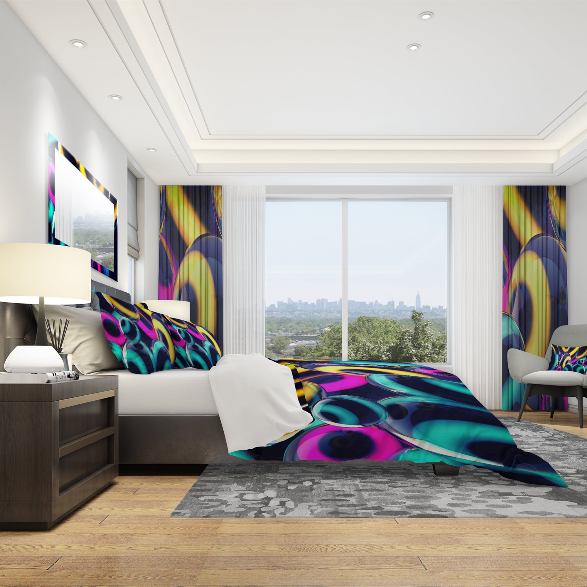 Designart 'Spherical Insight' Modern & Contemporary Duvet Cover Set