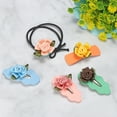 thumbnail image 5 of Uxcell Mini Satin Ribbon Roses Small Rosettes Fabric Flowers with Green Leaves White 10 Pcs, 5 of 6