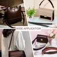 thumbnail image 5 of 2Pcs Leather Purse Strap 30.7 Inch PU Leather Shoulder Strap Replacement 14.4 Inch Short Bag Handle Clutches Handbag Strap with Buckles Purse Tote Bag Making Supplies Dark Brown, 5 of 9