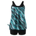 thumbnail image 4 of NIEWTR Two Piece Tankini Swimsuits for Women Tummy Control Bathing Suit with Shorts Swimwear(Mint Green,S), 4 of 7