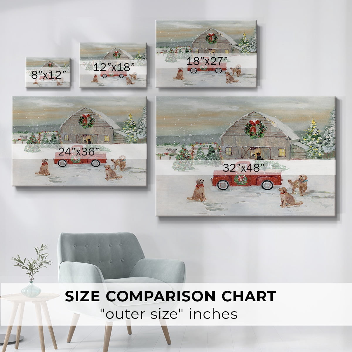 Christmas On The Farm- Gallery Wrapped Canvas