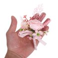 thumbnail image 5 of CTIRCHIU Pink Artificial Flower Boutonniere for Weddings Natural Design Elegant Men Suit Corsage, 5 of 8