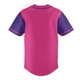 thumbnail image 4 of Pink Baseball Jersey for Men Hip Hop Hipster Button Down Shirts Sports Uniforms, 4 of 5