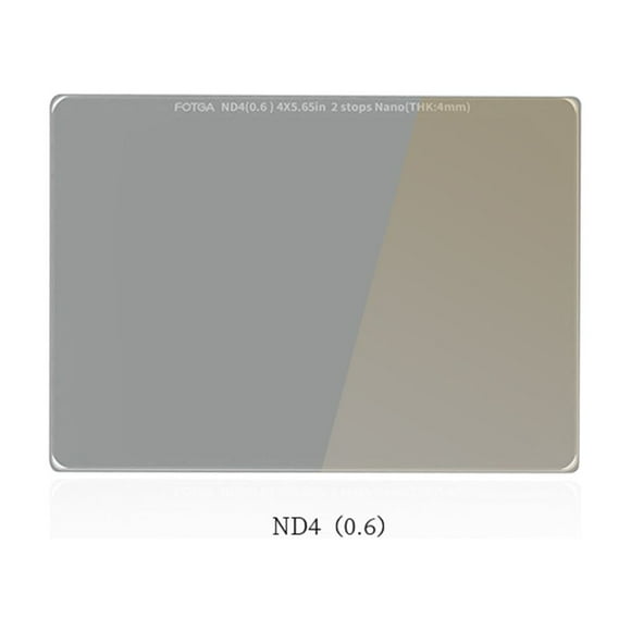 FOTGA Filtre de Lentille 4 mm ND4(0,6) à 2 Arrêts 4x5,65 Po Filtres ND Verre Optique