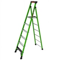 Little Giant Ladders B3145169 MightyLite Step Ladder with Ground Cue - 8 ft. Type IAA - 6 Step - Green - 375 lbs