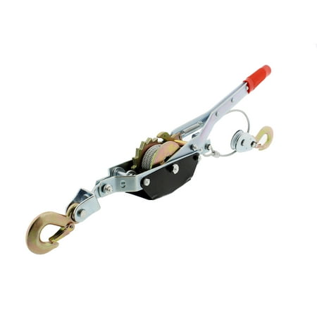 - ABN Heavy-Duty Hand Puller with Cable Rope and Hooks Come Along Tool