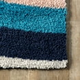thumbnail image 4 of nuLOOM Ela Half Rainbow Shag Area Rug, 2' 6" x 6', Runner, Blue, 4 of 9