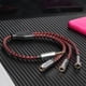 thumbnail image 2 of Divisor de auriculares, cable divisor de sonido a 3 de 3,5 mm chapado en oro, de micrófono + de auriculares +, 2 of 7