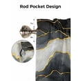 thumbnail image 7 of Curtain Valance for Windows,Gray Gradient Marble Gold Stripe Kitchen Valances Rod Pocket Short Curtains,Luxury Modern Art Window Treatment Panel for Bedroom Bathroom 42"x18", 7 of 7