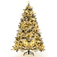 thumbnail image 2 of GVN Christmas Tree,Tree Christmas,Xmas Tree,Flocked Christmas Tree with 250 Warm White LED Lights and 752 Mixed Branch Tips-6ft, 2 of 11
