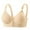 #0066-Beige, variant on Xucatan Front Closure Daisy Bra for Women Plus Size Wireless Full Coverage Bra No Underwire Plus Size Bra Padded Support Bralette No Wire Comfort Underwear Gift