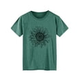 thumbnail image 5 of XCHQRTI Sunflower Shirts for Women Graphic Short Sleeve Tshirts Casual Summer Tee, 5 of 7
