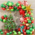 thumbnail image 1 of Christmas Balloons Arch Kit, 94pcs Christmas Red Green Gold Balloons with Gold Explosion Star Balloon, Gift Box Balloon, 1 of 5