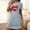 Blue, variant on VgaVtl Short Sleeve Sleepshirt for Women Plus Size Blue Womens Sleepwear Relaxed Fit Soft Love Print Holiday Nightgowns