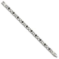 thumbnail image 3 of Stainless Steel Bracelet Men's Link, Other 7 mm 8.5 in Chisel Brushed and Polished with Magnetic Ball Accent Link, 3 of 6