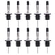 thumbnail image 1 of 10 piezas de tapón vertedor de licor de acero inoxidable para vino, herramienta de barra para bar, hogar, restaurantes (tapa corta de color negro de acero inoxidable), 1 of 15