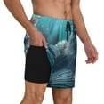 thumbnail image 2 of Fuzoiu Cat Underwater Fantasy Print Men's Swim Shorts,Quick-Dry Double-Layer Swim Trunks,Board Trunks,Beach Shorts Swimwear Bathing Suits-XX-Large, 2 of 6