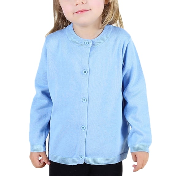 SYNPOS 1-7T Child Boy Girl Cotton Cardigan Sweater Uniform Little Kid Knit Coat