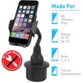 thumbnail image 7 of Macally Car Cup Holder Phone Mount [Upgraded], Adjustable Gooseneck Cell Phone Holder Car Mount - Easy Cup Phone Holder Clamp in Vehicle - Cupholder Compatible All iPhone Android Smartphone MCUPMP, 7 of 7