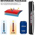 thumbnail image 3 of 2 Piezas Enfriador de Cerveza con Manga Aislante para 7 Latas Tubo Negro con Aislamiento para Cerveza Bolsa de Golf Enfriador de Cerveza con Aislamiento para Golf, Días de Playa, Picnic, Viajes, 3 of 4