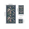 thumbnail image 4 of Navy Blue Flowers Towel Set of 3, Soft Microfiber Bath Towels, Hand Towel, Washcloths, Spring Floral Elegant Pastoral Botanical Quick-Dry Absorbent Towels for Bathroom Kitchen Hotel Beach Gym Spa, 4 of 7