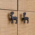thumbnail image 4 of Set of 6 Rustic Brown Cast Iron Deer Drawer Pulls - Decorative Cabinet Knobs for a Charming Woodland Touch - Rustic Home Decor Accessories - 2 Inches Long, 4 of 5