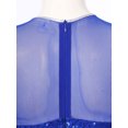 thumbnail image 6 of Alvivi Women Shiny Sequin Lyrical Dance Dress Irregular Flowy Tulle Skirt Leotard for Figure Ice Skating Blue M, 6 of 7