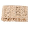 thumbnail image 1 of 1Pc Household Tablecloth Decorative Table Cover Hollowed Lace Tablecloth (Beige), 1 of 7