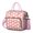 Pink-68, variant on Hippie Retro Style Symmetrical Picnic Bag - Multi-Pocket Leakproof Cooler Tote
