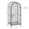 thumbnail image 6 of HOMCOM 35 Bottle Wrought Iron Wine Rack Cabinet with Lock,  Black, 6 of 8