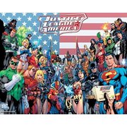 Justice League America Edible Image Photo Birthday Party Event 1/4 Quarter Sheet Cake Topper Personalized Custom Customized ABPID07150