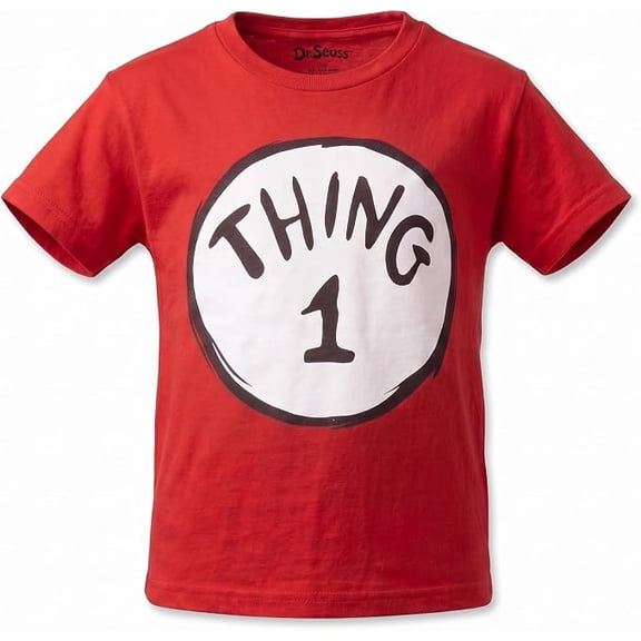Dr Seuss Thing 1 or Thing 2 Kids T-Shirt Children’s Character Costume Tee