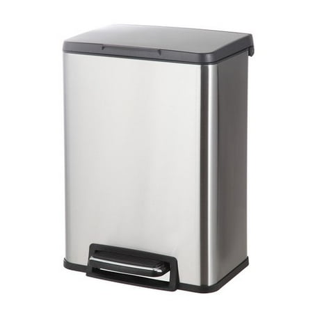 Homezone Stainless Steel 5 2 Gallon Step On Trash Can Homezone Stainless Steel 5 2 Gallon Step On Trash Can