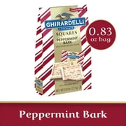 GHIRARDELLI Peppermint Bark Chocolate Squares, .83 oz Bag