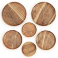 thumbnail image 1 of Pinook Home - Acacia Wood Serving Plates - 6 Pcs, 1 of 4
