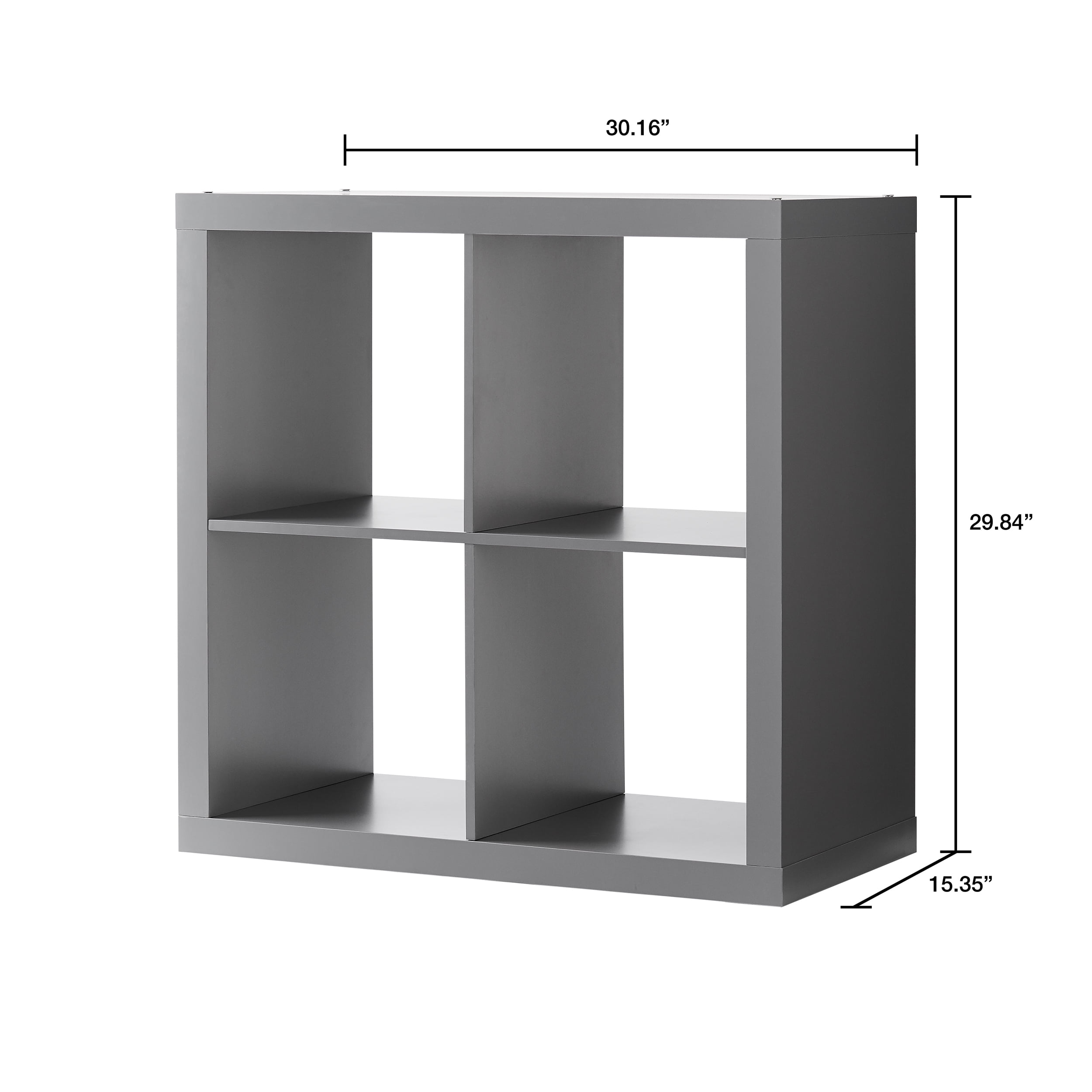 Better Homes & Gardens 4-Cube Storage Organizer, Gray - 2