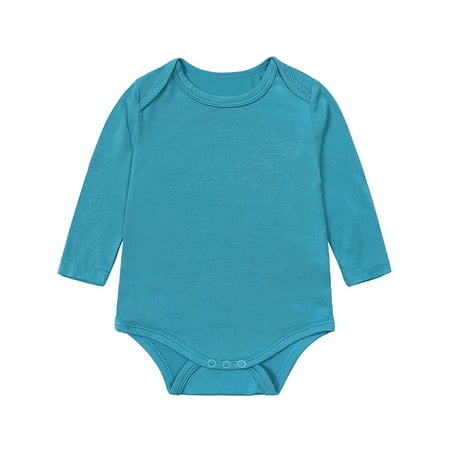 

SXIMEE Rayon Made From Bamboo Material Unisex Baby Long Sleeve Bodysuits Soft Jumpsuit for Newborn Infant Toddler